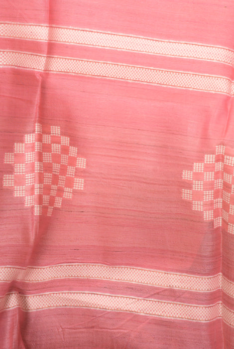 Pure tusser silk with work