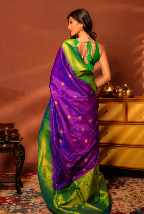 Paithani semi silk