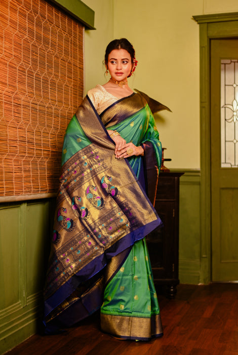 Paithani semi silk