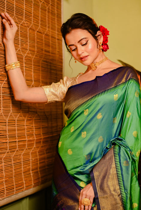 Paithani semi silk