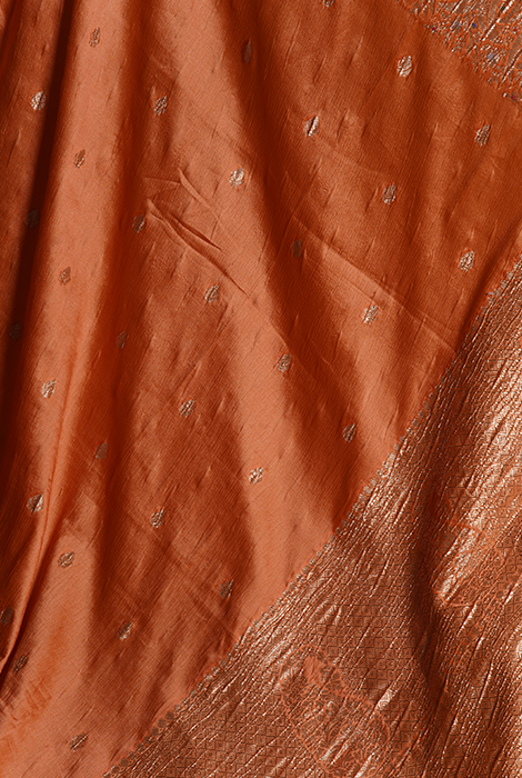 Lightweight crushed Banarasi silk
