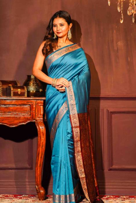 Banarasi light weight thread work saree