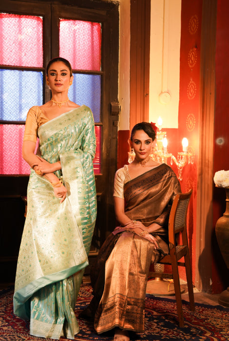 Banarasi semi katan silk saree