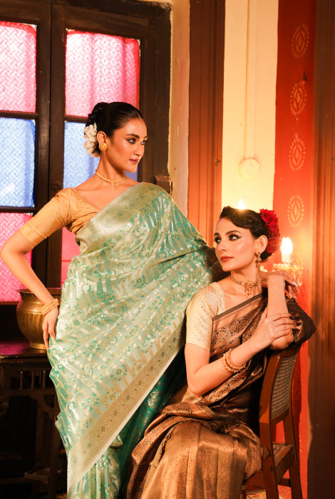 Banarasi semi katan silk saree