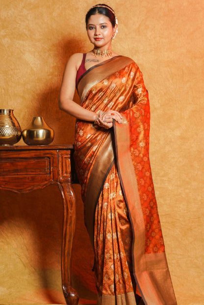 Banarasi semi silk  jamebhar saree