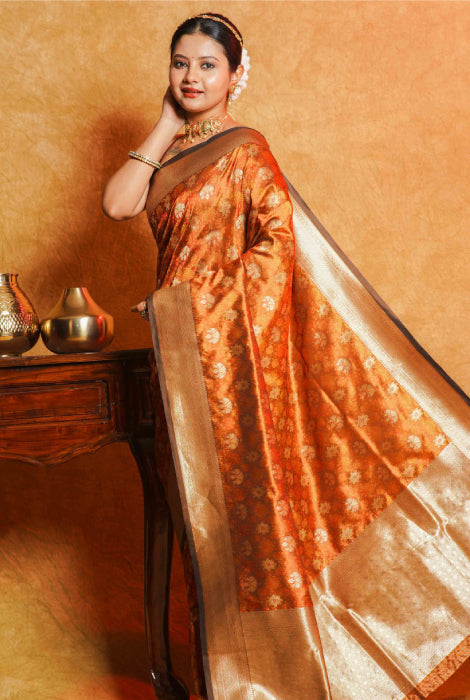 Banarasi semi silk  jamebhar saree