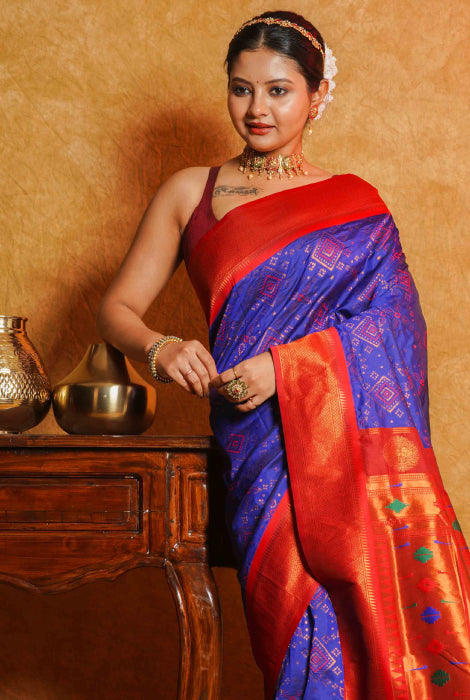 Semi silk paithani