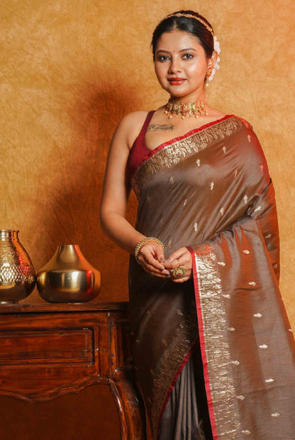 Lightweight crushed Banarasi silk
