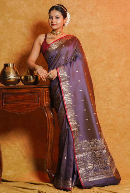 Lightweight crushed Banarasi silk