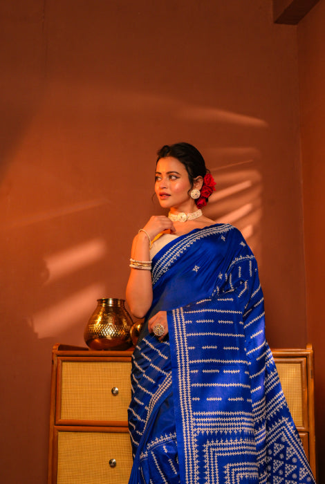 Pure silk ( handwoven) Gujarati stich