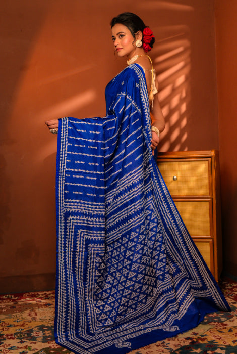 Pure silk ( handwoven) Gujarati stich