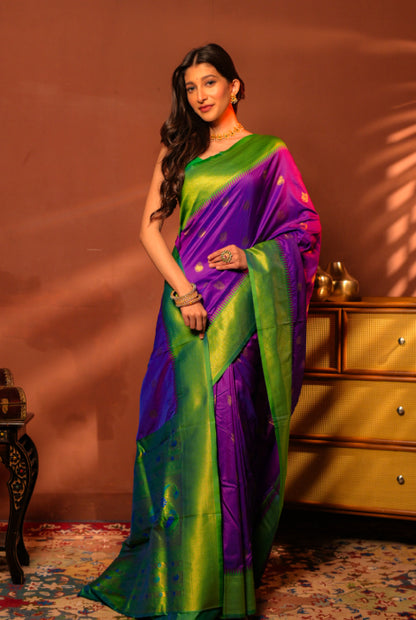 Paithani semi silk
