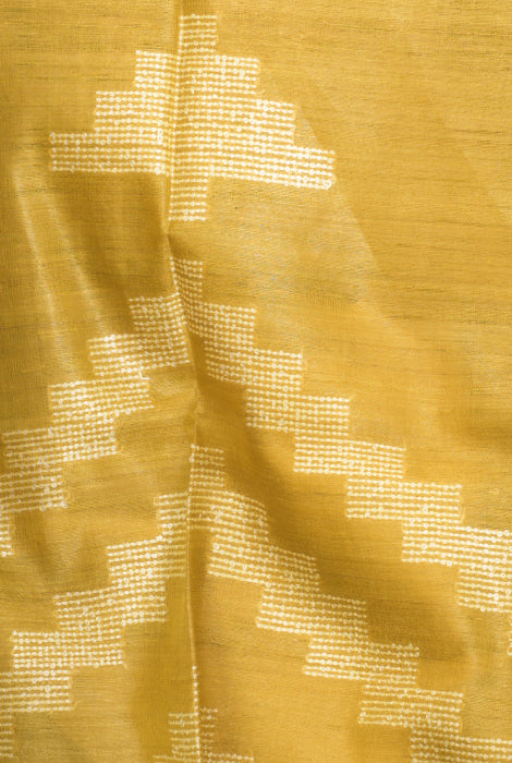Pure tusser silk with work