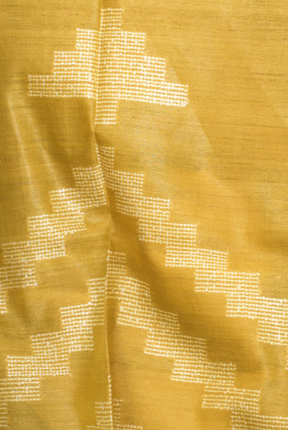 Pure tusser silk with work