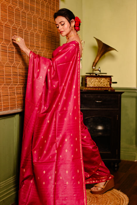 Tusser slab silk