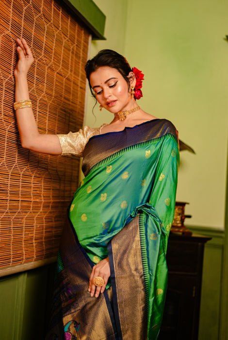 Paithani semi silk