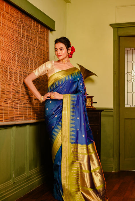 Paithani semi silk