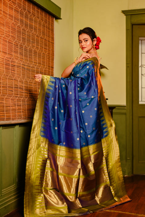 Paithani semi silk