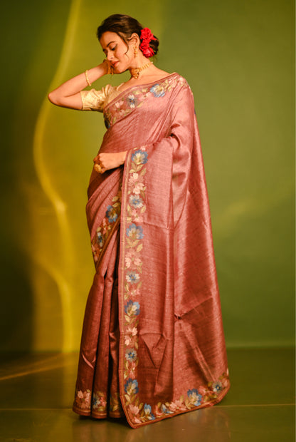 Semi tusser cut work