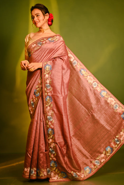 Semi tusser cut work