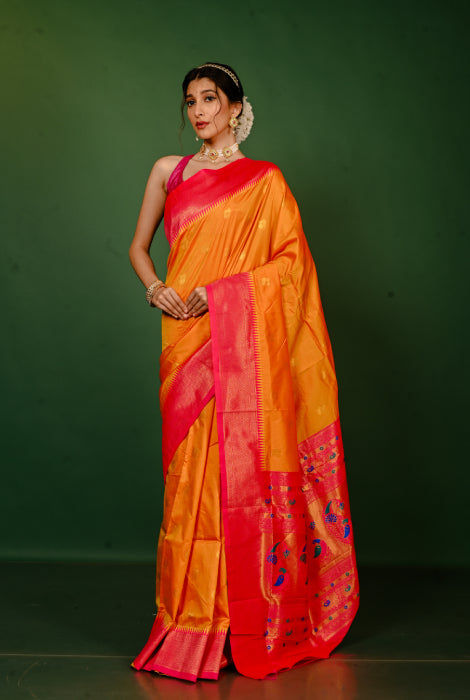 Paithani semi silk