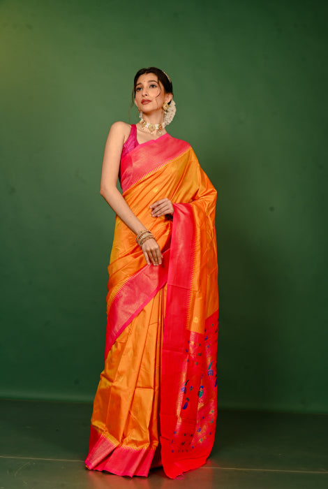 Paithani semi silk