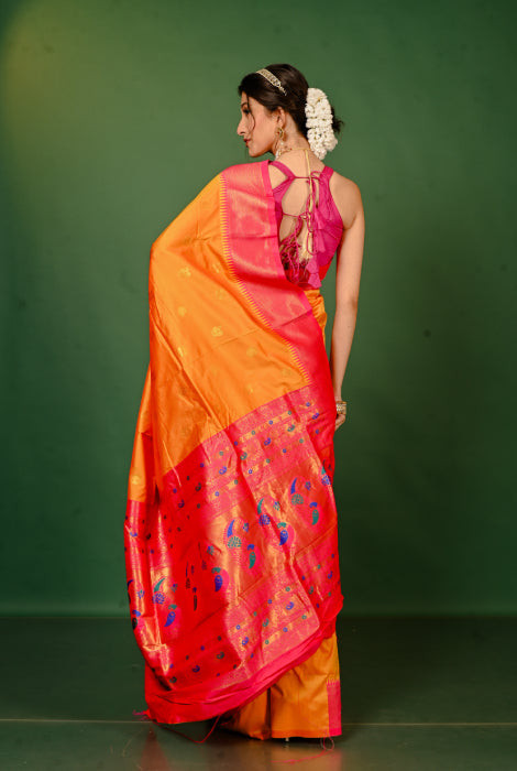 Paithani semi silk