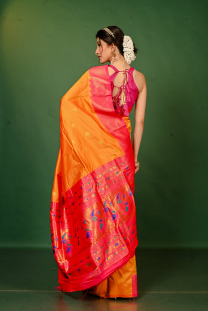 Paithani semi silk