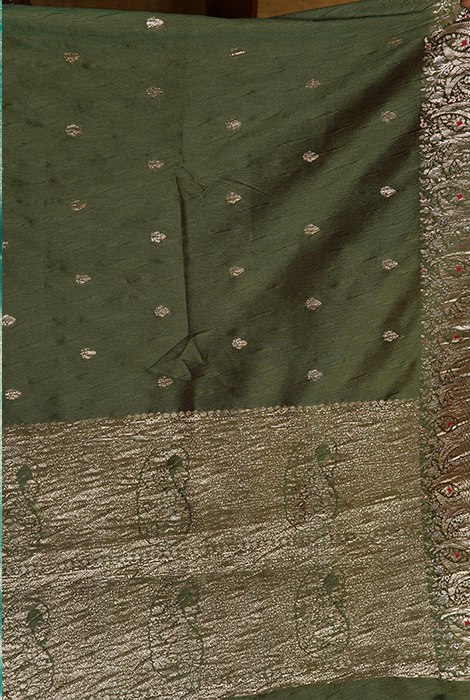 Crushed Banarasi  semi silk
