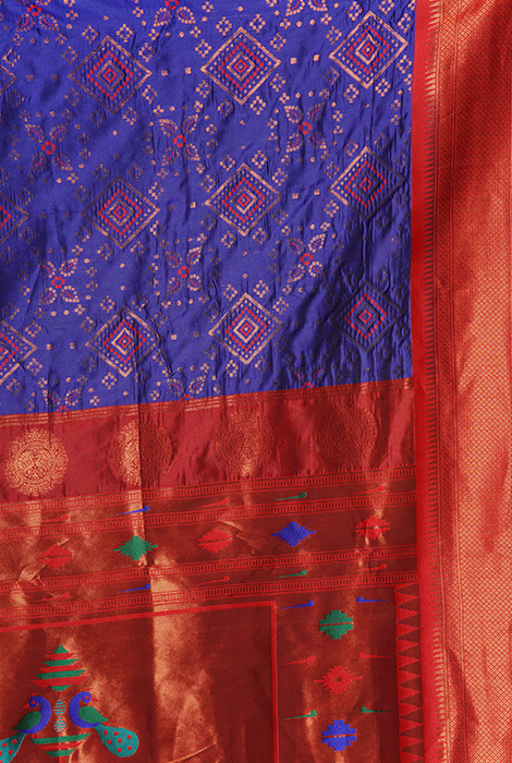 Semi silk paithani