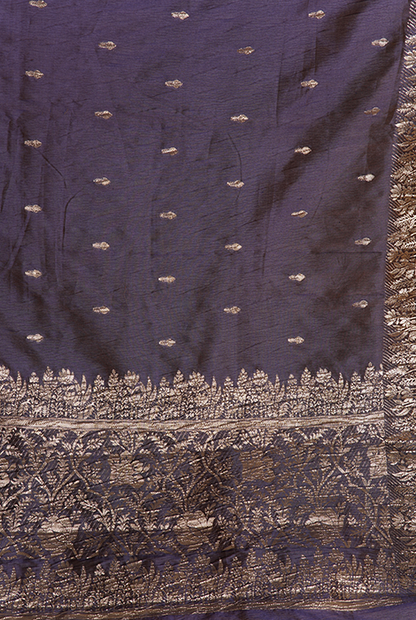 Lightweight crushed Banarasi silk