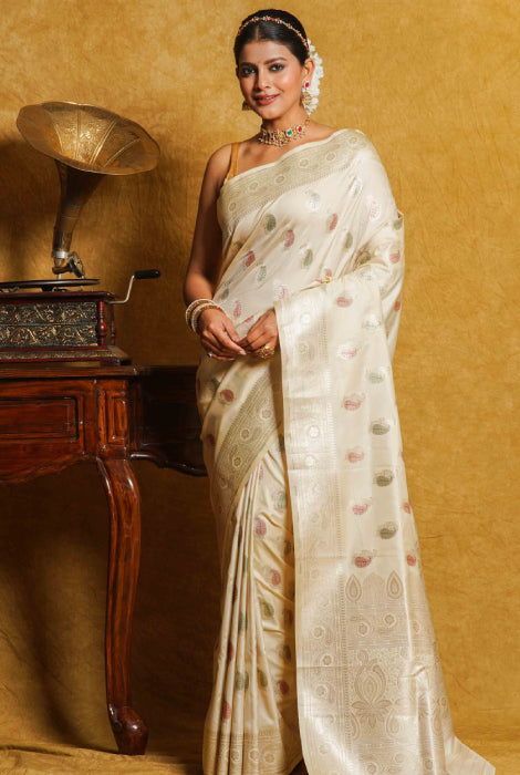 Banarasi katan semi silk