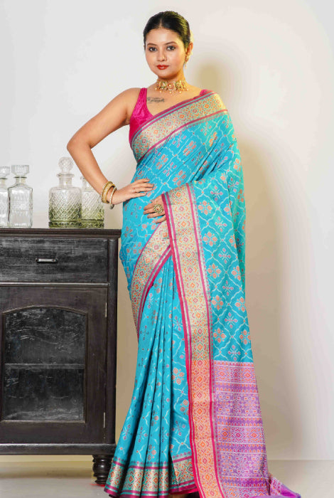 Banarasi light weight ikkat  pattarn  saree