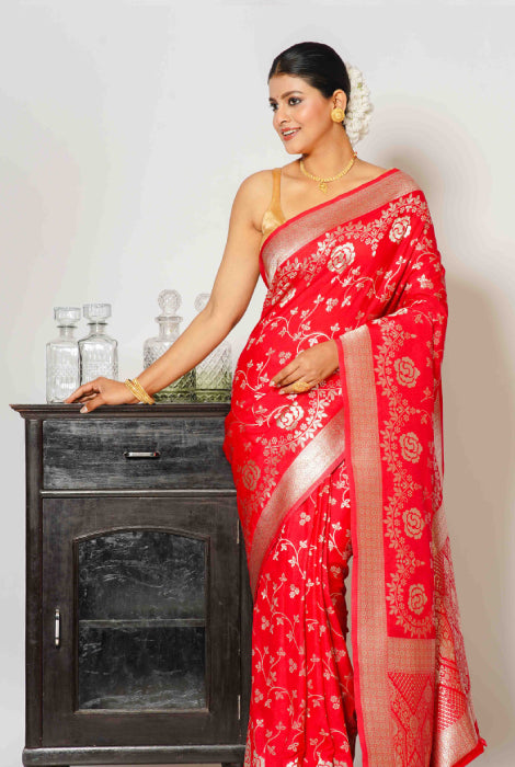 Banarasi semi katan silk saree