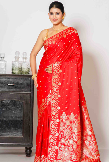Banarasi semi satin silk saree
