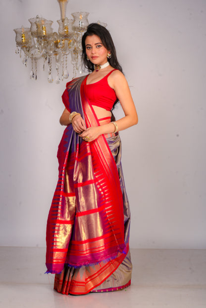 Paithani semi silk