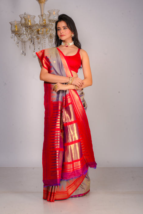 Paithani semi silk