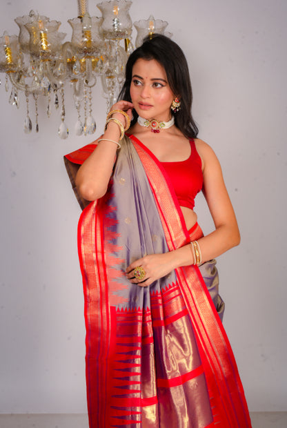 Paithani semi silk