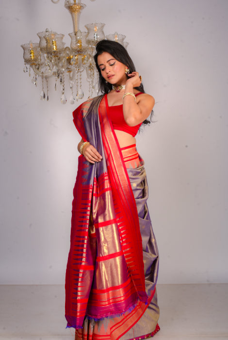 Paithani semi silk