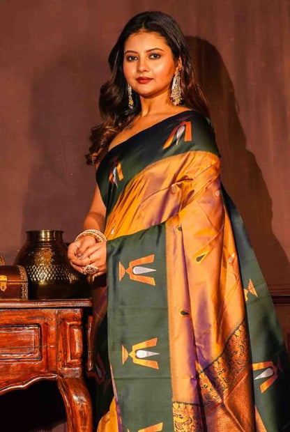 Paithani semi silk saree