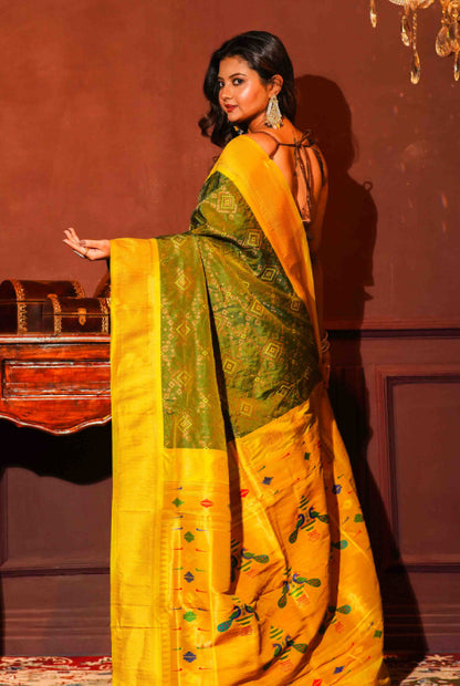Paithani semi silk saree