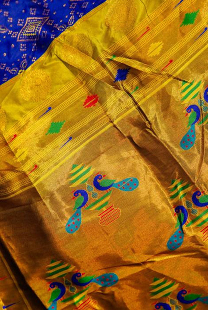 Paithani semi silk saree