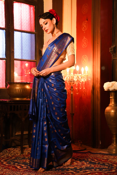 Pure tusser silk Banarasi saree