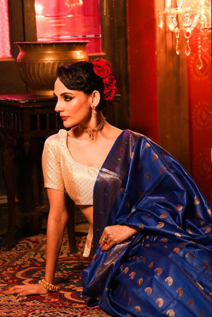 Pure tusser silk Banarasi saree