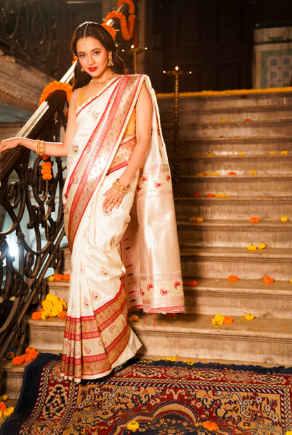 Semi Banarasi katan silk saree