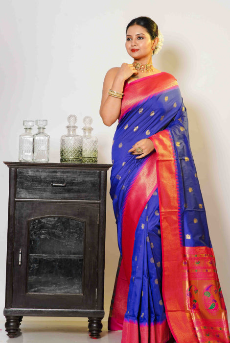 Semi silk paithani