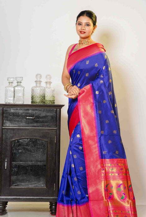 Semi silk paithani