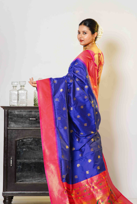Semi silk paithani