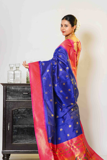 Semi silk paithani