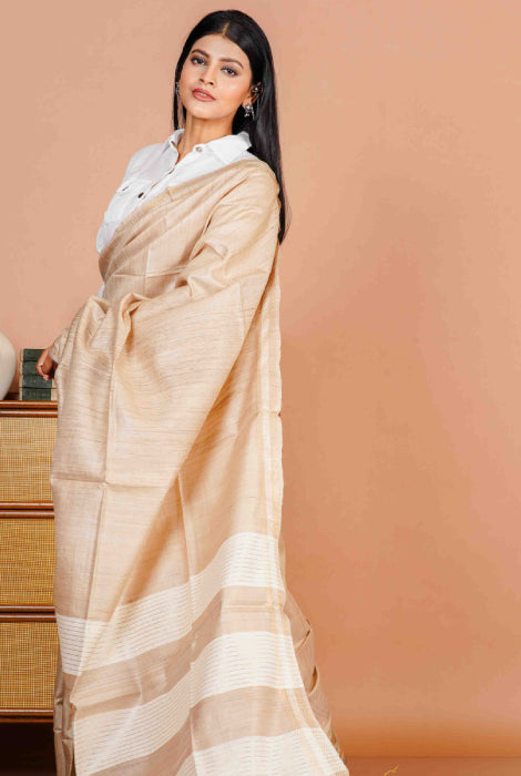 Tusser silk saree